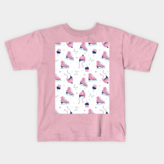 Cute New year and Christmas pattern Kids T-Shirt by DanielK